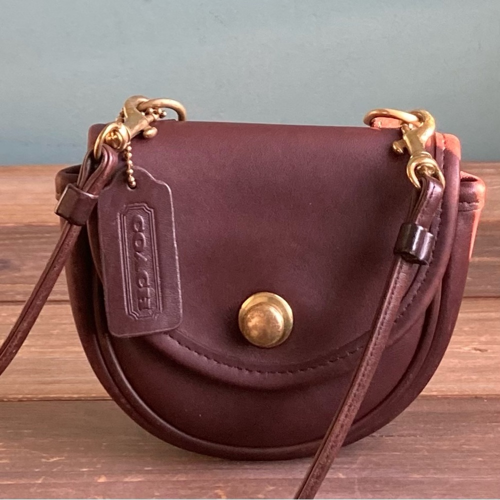 Vintage Coach Leather Mini Belt Bag 9826 Mahogany